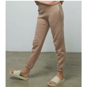 New $198! LUNYA M Otium Tan Heather Restore Double Faced Joggers Lounge Pants